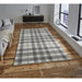 Adorable Cream & Light Grey Plaid Area Rug - Cozy Tartan Pattern - Available in Multiple Sizes