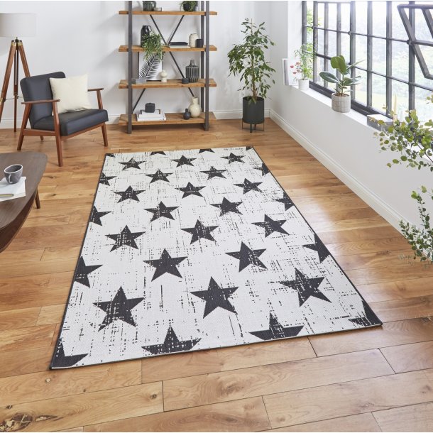 Lounge White & Black Indoor Rug