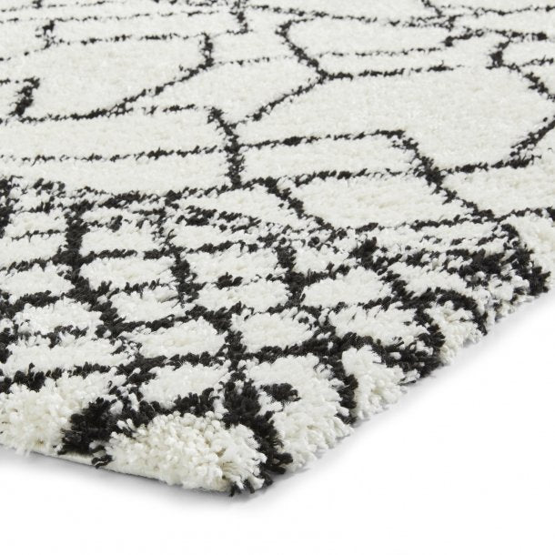 Bohemian Scandi White & Black Indoor Rug