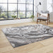 Luxurious Grey & Rose Swirl Pattern Wool Area Rug – Abstract Marbled Design - Multiple Sizes