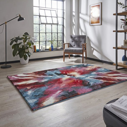 Vibrant Multicolored Abstract Splash Area Rug – Eye-Catching Design – Multiple Sizes