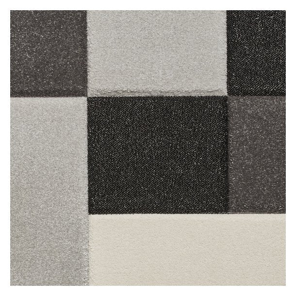 Madrid Geometric Black & Grey Living Room Rug