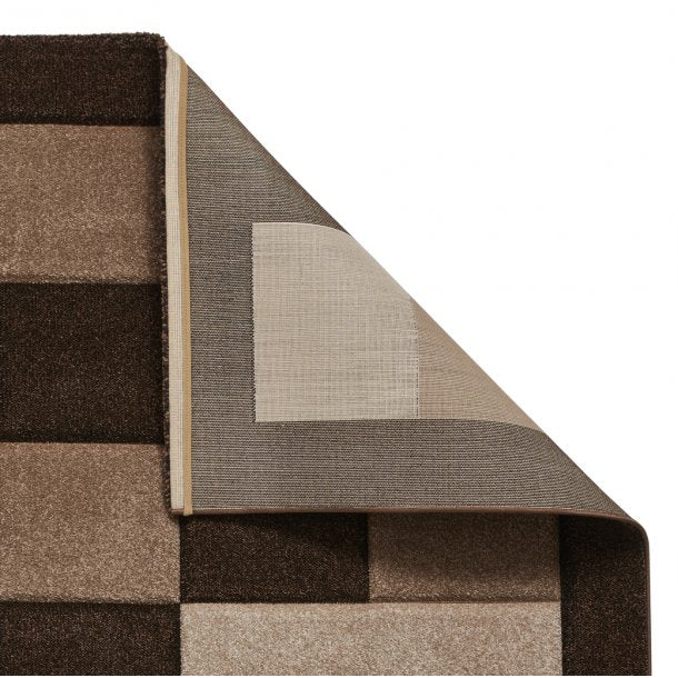 Madrid Geometric Brown & Beige Indoor Rug