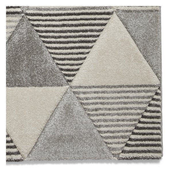 Geometric Indoor Rug In Beige & Grey