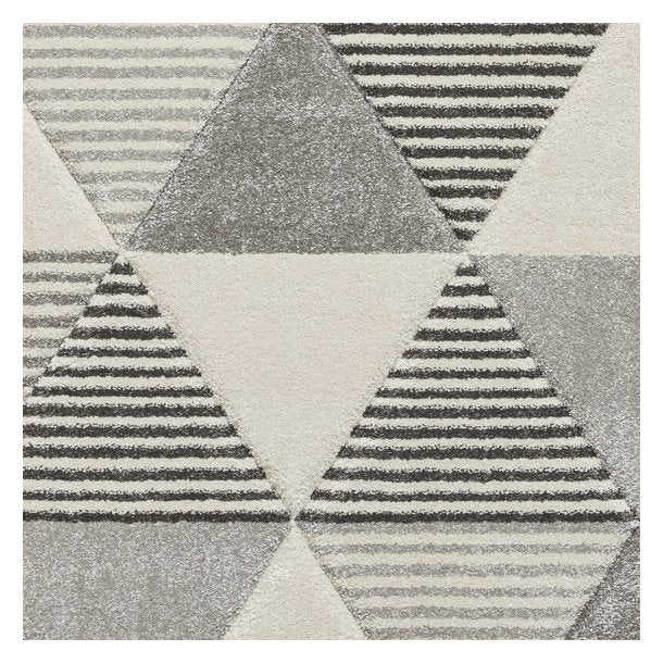 Geometric Indoor Rug In Beige & Grey