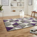 Modern Grey & Purple Geometric Triangle Rug – Stylish Design – Multiple Sizes