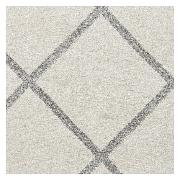 Chic Cream & Black Geometric Diamond Pattern Rug – Modern Elegance – Multiple Sizes