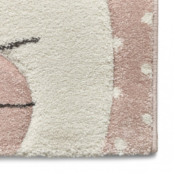 Cute Pink Bunny Kids Rug - Adorable Animal Design - Soft & Cozy - 120 x 170 cm