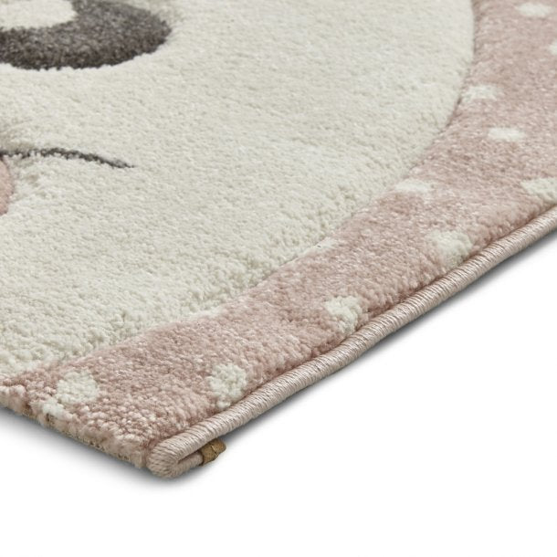 Cute Pink Bunny Kids Rug - Adorable Animal Design - Soft & Cozy - 120 x 170 cm