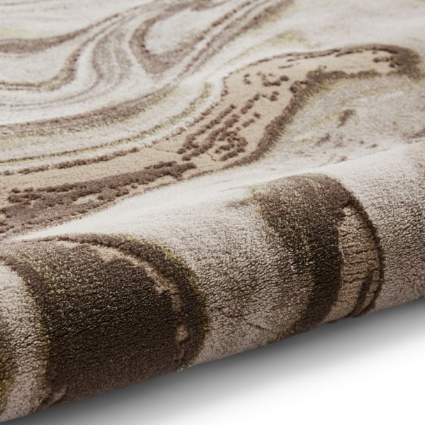 Luxurious Beige & Gold Swirl Marble Rug – Elegant Abstract Design – Multiple Sizes