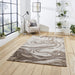 Swirl Beige & Silver Marble Pattern Rug – Abstract Artistic Design – Multiple Sizes