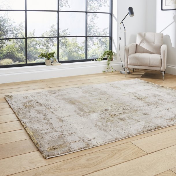 Rome Gold & Beige Living Room Rug