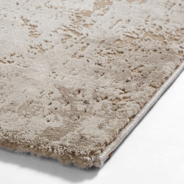 Contemporary Beige & Silver Abstract Area Rug – Soft Distressed Texture – Multiple Sizes