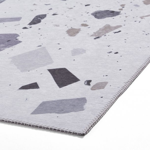 Modern Ivory & Grey Terrazzo-Pattern Rug – Contemporary Design for Stylish Interiors – Multiple Sizes