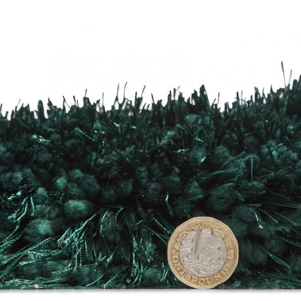 Luxurious Jewel Green Shaggy Rug – Plush High-Pile Texture in Vibrant Green – Multiple Sizes