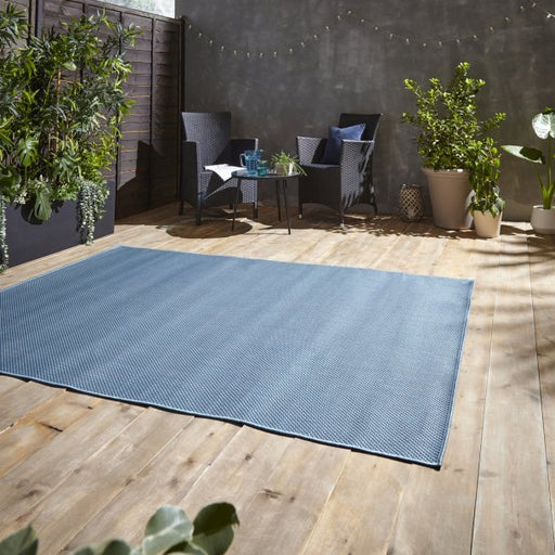 Jasmine Outdoors Rug, Plain, Blue ( 3 Sizes )