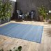 Durable Blue Outdoor & Indoor Flatweave Rug – Modern Design – Multiple Sizes