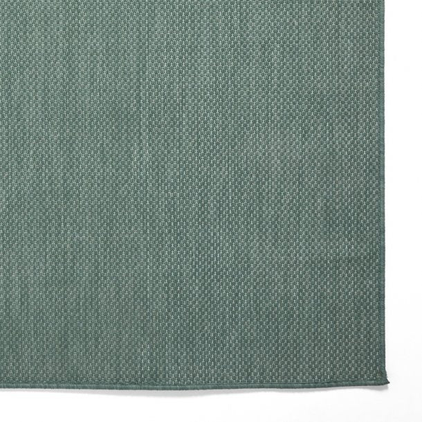 Rich Dark Green Outdoor & Indoor Flatweave Rug – Weather-Resistant – Multiple Sizes