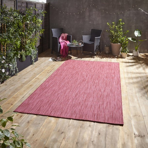 Jasmine Outdoor Rug, Plain, Red ( 3 Sizes )