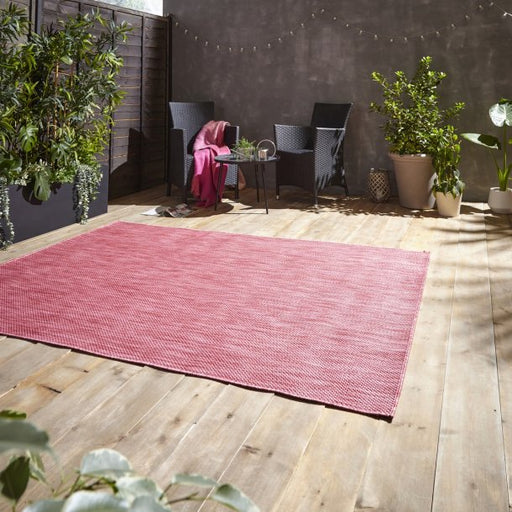 Jasmine Outdoor Rug, Plain, Red ( 3 Sizes )