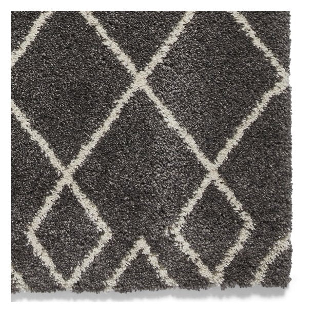 Geometric Indoor Rug In Grey & Cream