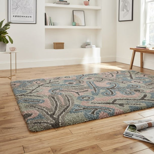 Luxurious Multi-Colored Abstract Area Rug – Soft Polypropylene & Polyester Blend – Multiple Sizes Available