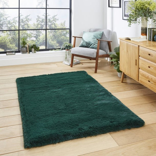 Striking Jewel Green High-Pile Plush Area Rug for Luxurious Comfort – Multiple Sizes