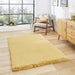 Ashford Plain Mustard Shaggy Rug -60cm x 120cm, 80cm x 150cm, 120cm x 170cm, 150cm x 230cm - Decor Interiors