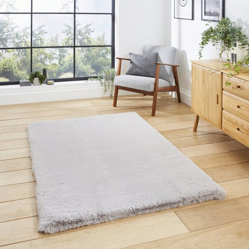 Elegant Silver Shaggy Area Rug – Ultra-Soft Plush Texture – Multiple Sizes