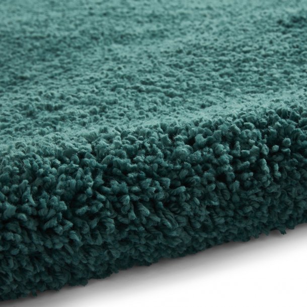 Hudson Plain Jewel Green Shag Pile Indoor Rug