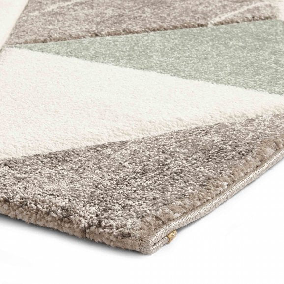 Jersey Beige & Green Living Room Rug