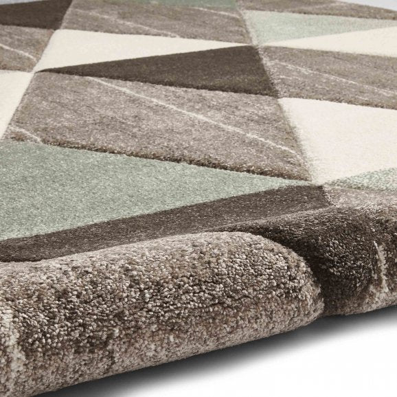 Jersey Beige & Green Living Room Rug