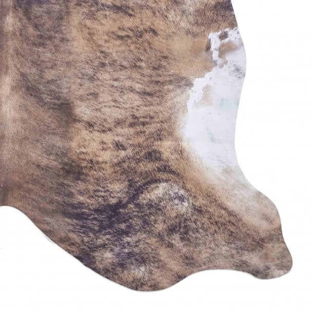 Faux Cow Print Brown & White Indoor Rug
