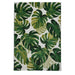 Elegant Green Tropical Leaf Area Rug - Vibrant Botanical Design - Multiple Sizes