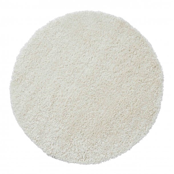 Cream Round Shaggy Area Rug – Soft Plush Circular Design – 133cm Diameter