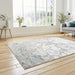 Elegant Grey & Green Wool Area Rug – Abstract Textured Design, Multiple Sizes