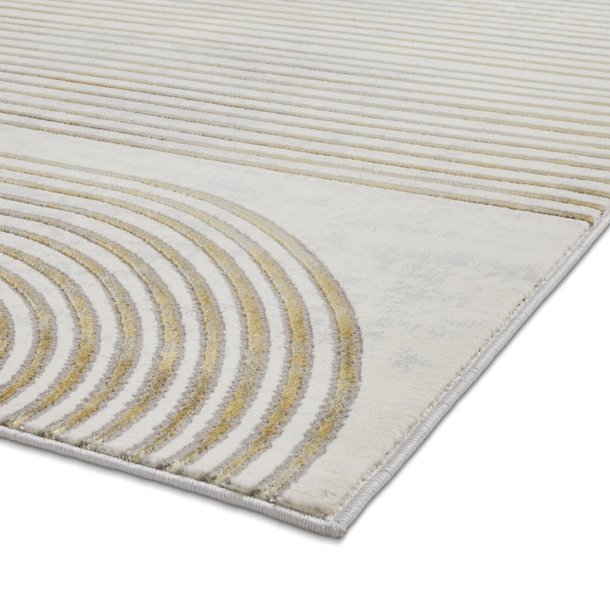 Georgia Living Room Rug In Gold & Grey