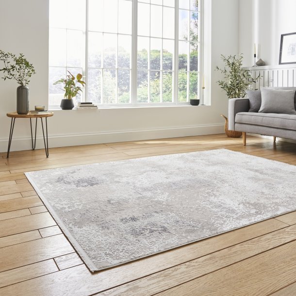 Elegant Beige Distressed Area Rug – Textured Modern Design for Versatile Interiors – Multiple Sizes