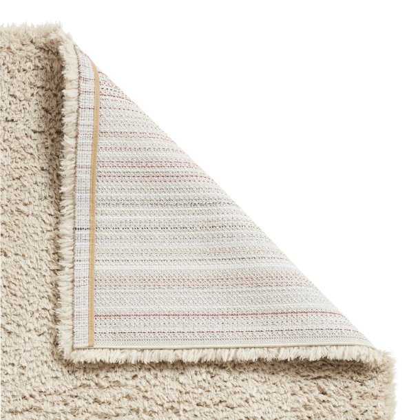 Beige Textured Shaggy Indoor Rug