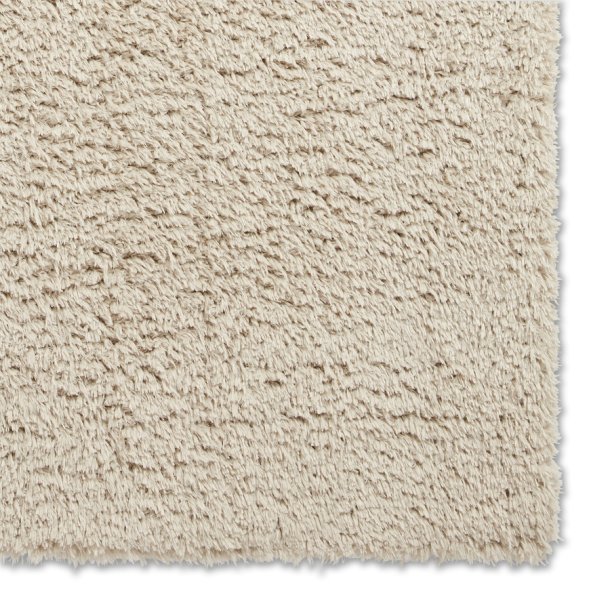 Beige Textured Shaggy Indoor Rug