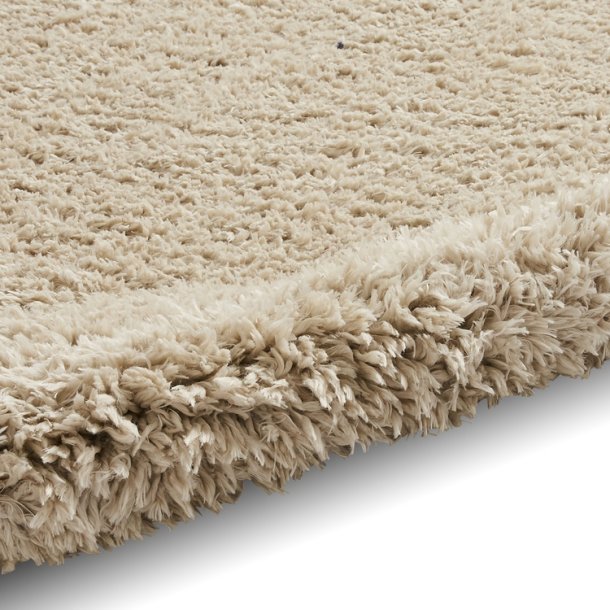 Beige Textured Shaggy Indoor Rug