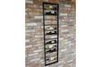 Wall Wine Rack, 12 Bottle Wine Storage, Black Metal, Rectangular Wall Bottle Holder