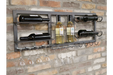 Industrial Wine Unit, Grey Metal, Wall Hanging