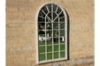 Indoor / Outdoor Distressed Arched Window Garden Mirror - 131 x 75 cm