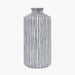 Bude Blue and White Stripe Stoneware Vase - Decor Interiors - House & Home