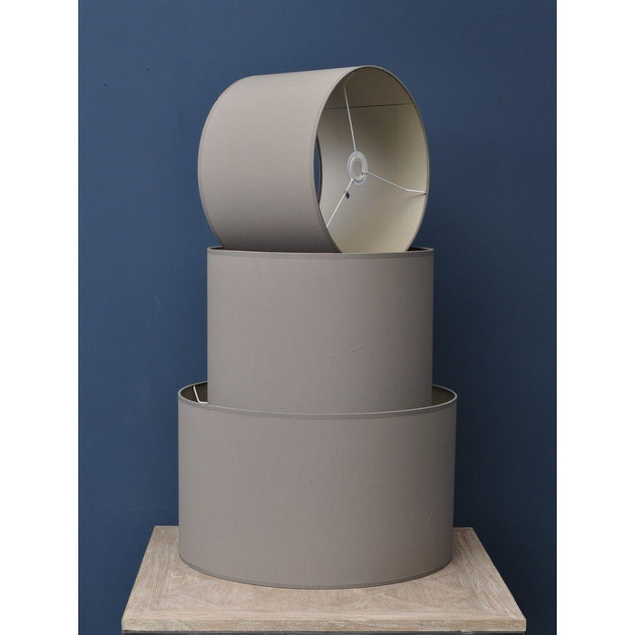 Taupe and Champagne Lined Drum 20″ Lampshade