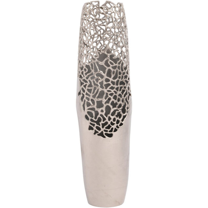 Vendela Coral Small Vase, Aluminium, Silver