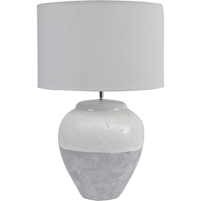Amélie Grey Porcelain Table Lamp Large with Shade