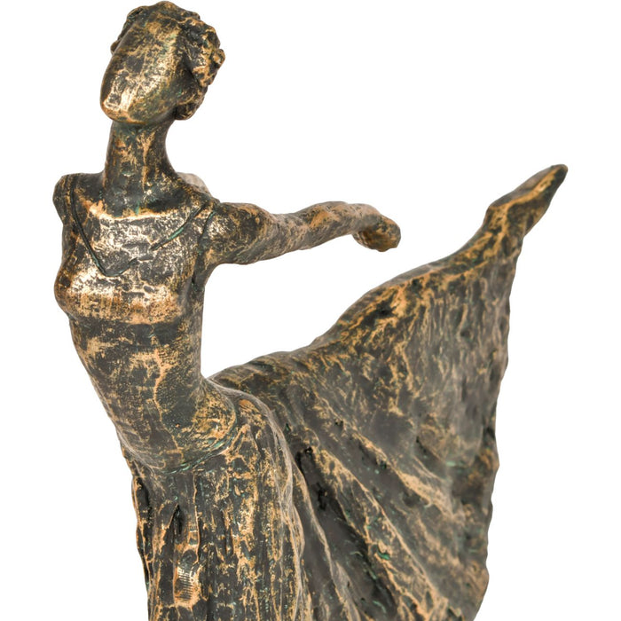 Standing Lady Dancer Sculpture, Aged Bronze (Due Back In 14/10/24)