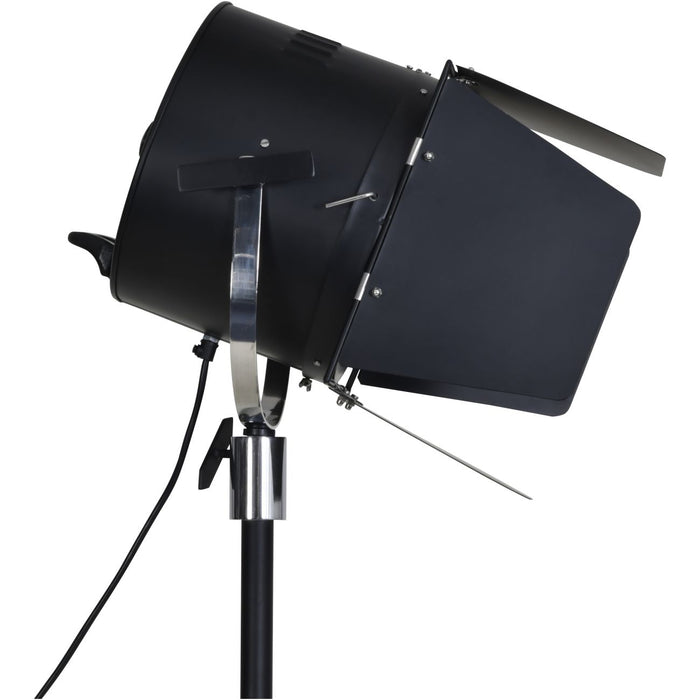 Céline Floor Lamp, Black Spotlight Tripod